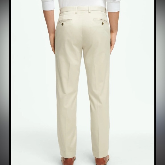 [W38L32Ins30”]Brooks Brothers Lightweight Advanced Chino Men's Cream Pants - Picture 2 of 11